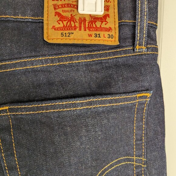 Levi Strauss & Co 512 Black Denim Jeans - Men's Size 31x30 - Pre-owned - Picture 6 of 6